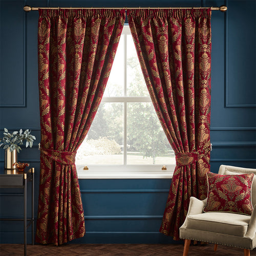 Red Curtains Patterned