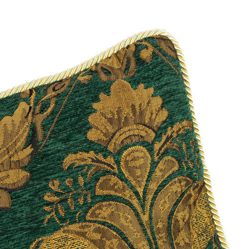  Green Cushions - Shiraz Traditional Jacquard Cushion Cover Emerald Paoletti