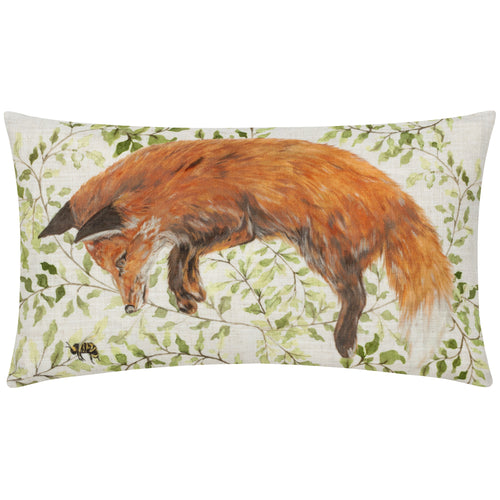 Animal Multi Cushions - Shugborough Leaping Fox Traditional Cushion Cover Multicolour Evans Lichfield