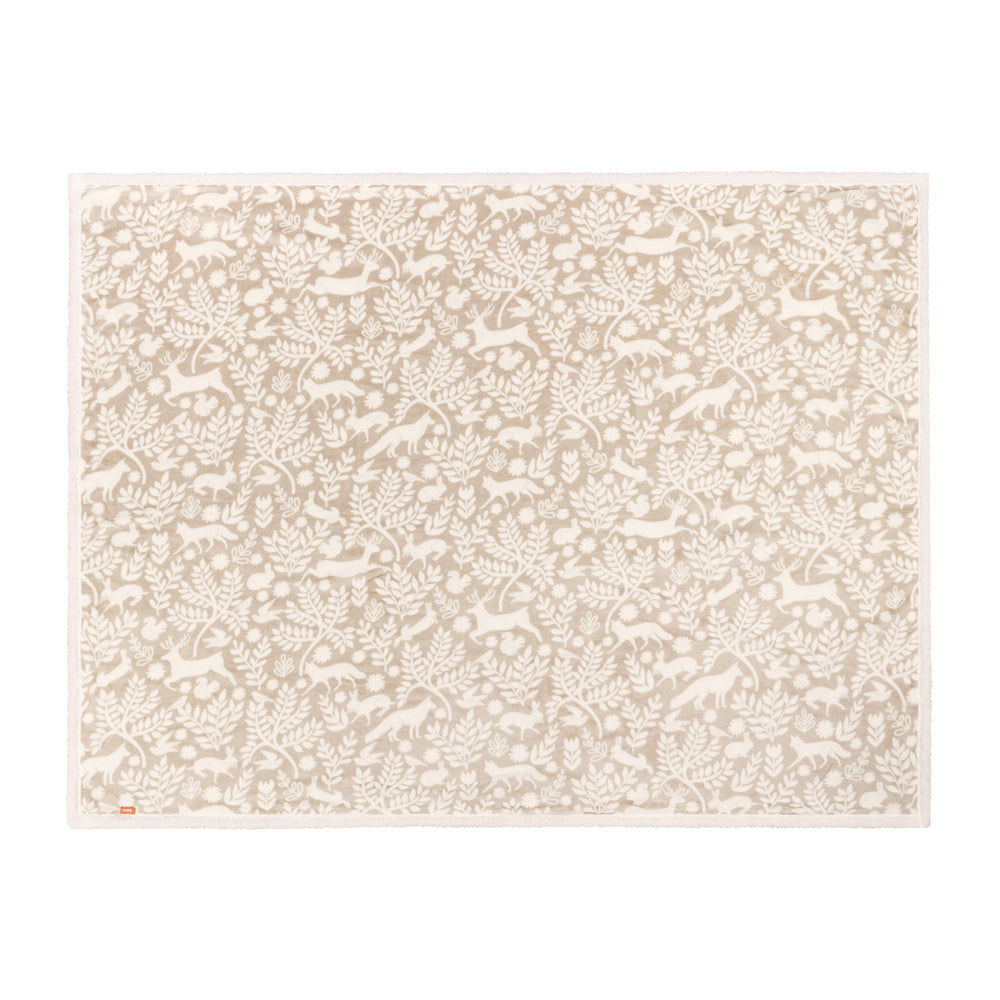 Skandi Woodland Sherpa Fleece Throw Sable