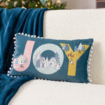 furn. Snowy Village Joy Cushion Cover in Multicolour