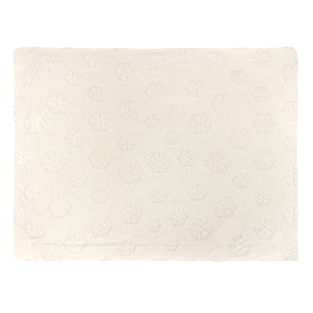 Snowflakes Faux Fur Throw Snow White
