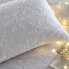 furn. Snowflake Duvet Cover Set in White