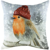Evans Lichfield Snowy Robin Cushion Cover in Orange