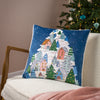furn. Snowy Village Tree Cushion Cover in Multicolour