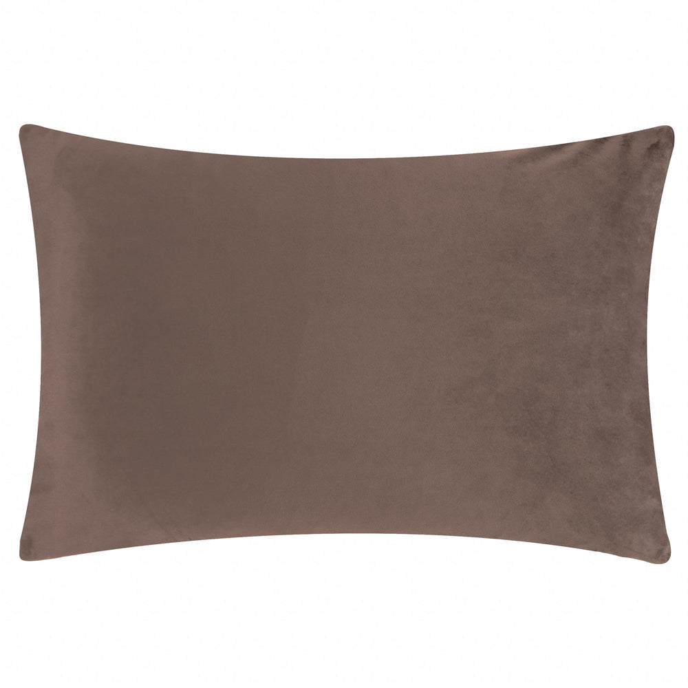 Softie Grid Quilted Cushion Chocolate/Sand