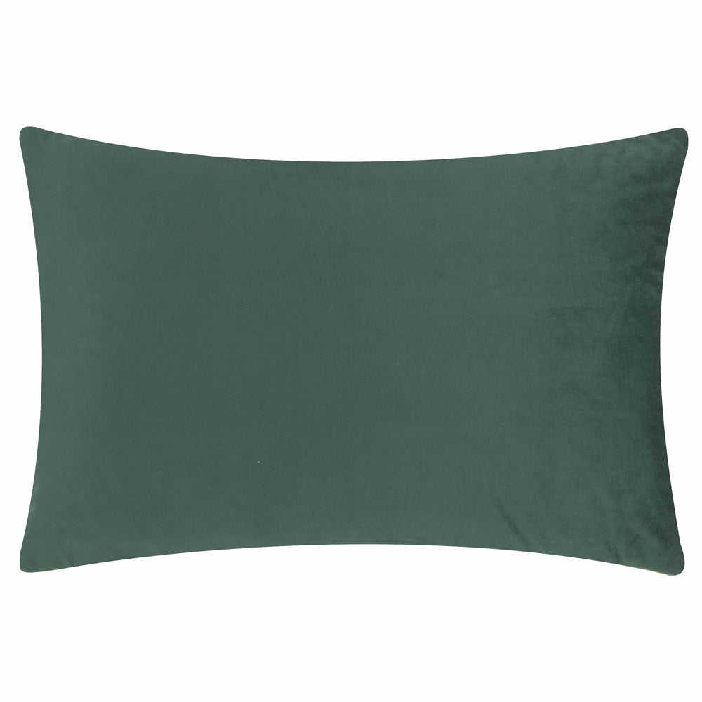 Softie Grid Quilted Cushion Green