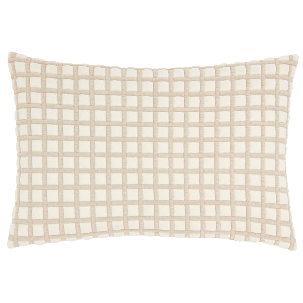 Softie Grid Quilted Cushion Natural