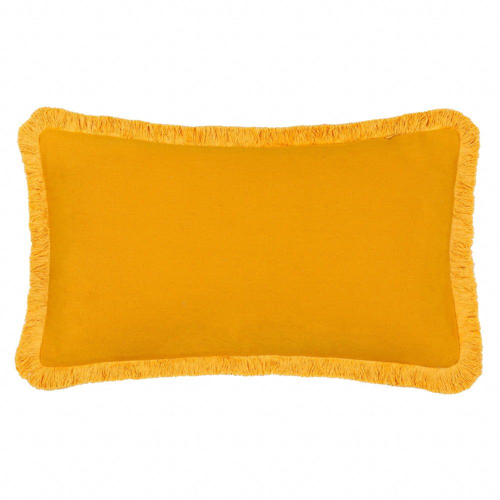 Soleil Embroidered Cushion Yellow