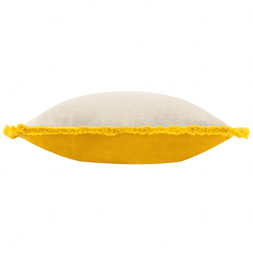 Soleil Embroidered Cushion Yellow