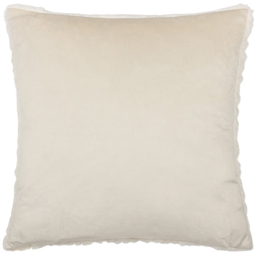 Plain Cream Cushions - Sonnet Cut Faux Fur Cushion Cover Ecru Paoletti