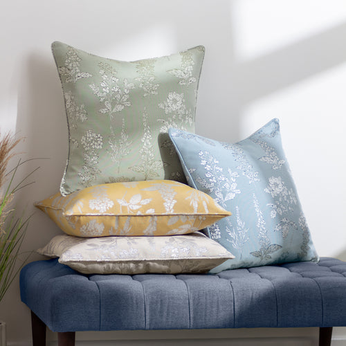 Floral Blue Cushions - Sophia  Cushion Cover Blue Wylder