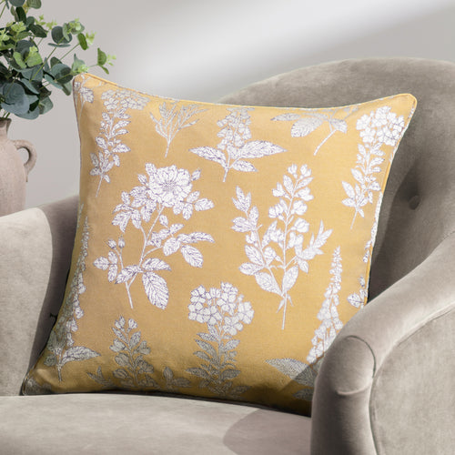 Floral Gold Cushions - Sophia  Cushion Cover Gold Wylder