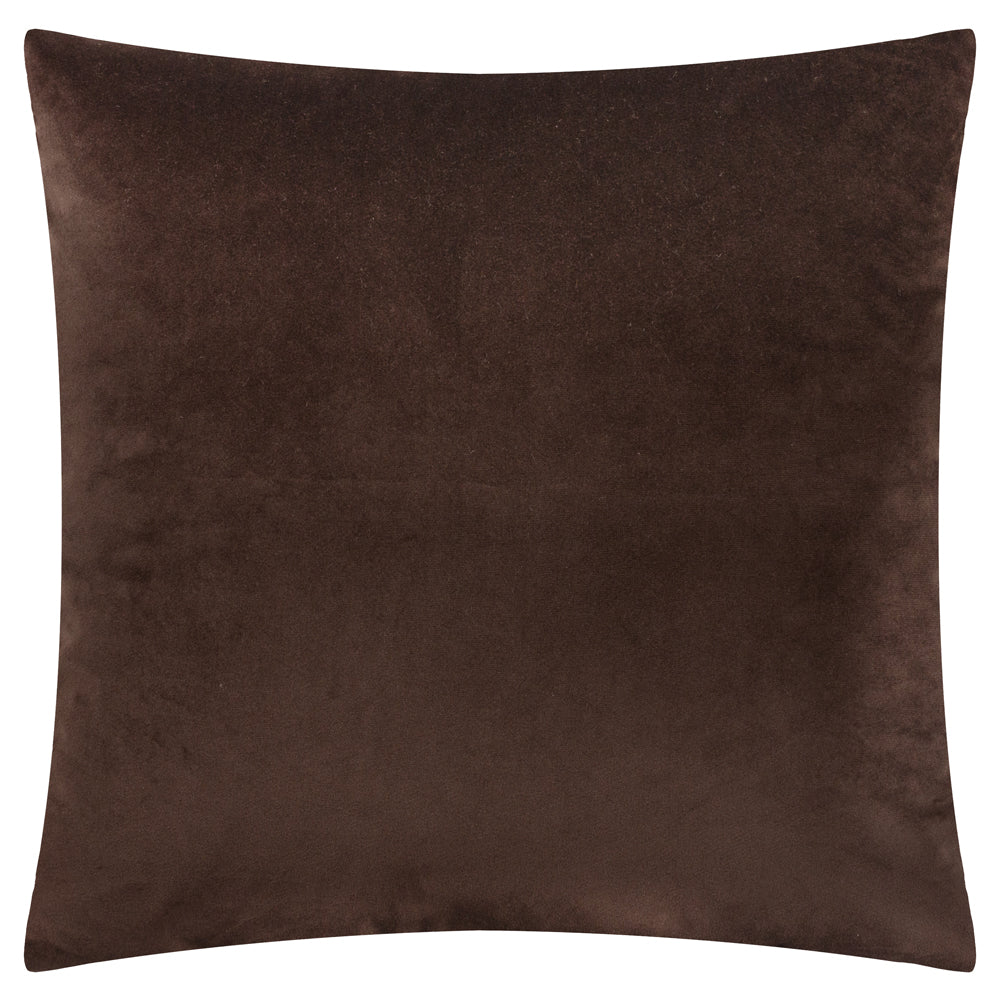 Soren Cut Velvet Cushion Brown