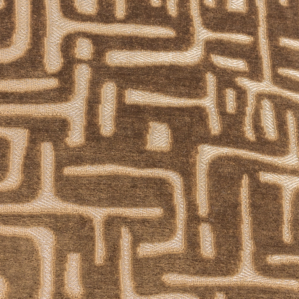 Soren Cut Velvet Cushion Brown