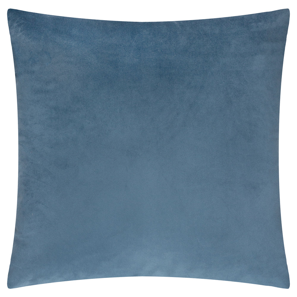 Soren Cut Velvet Cushion Slate Blue
