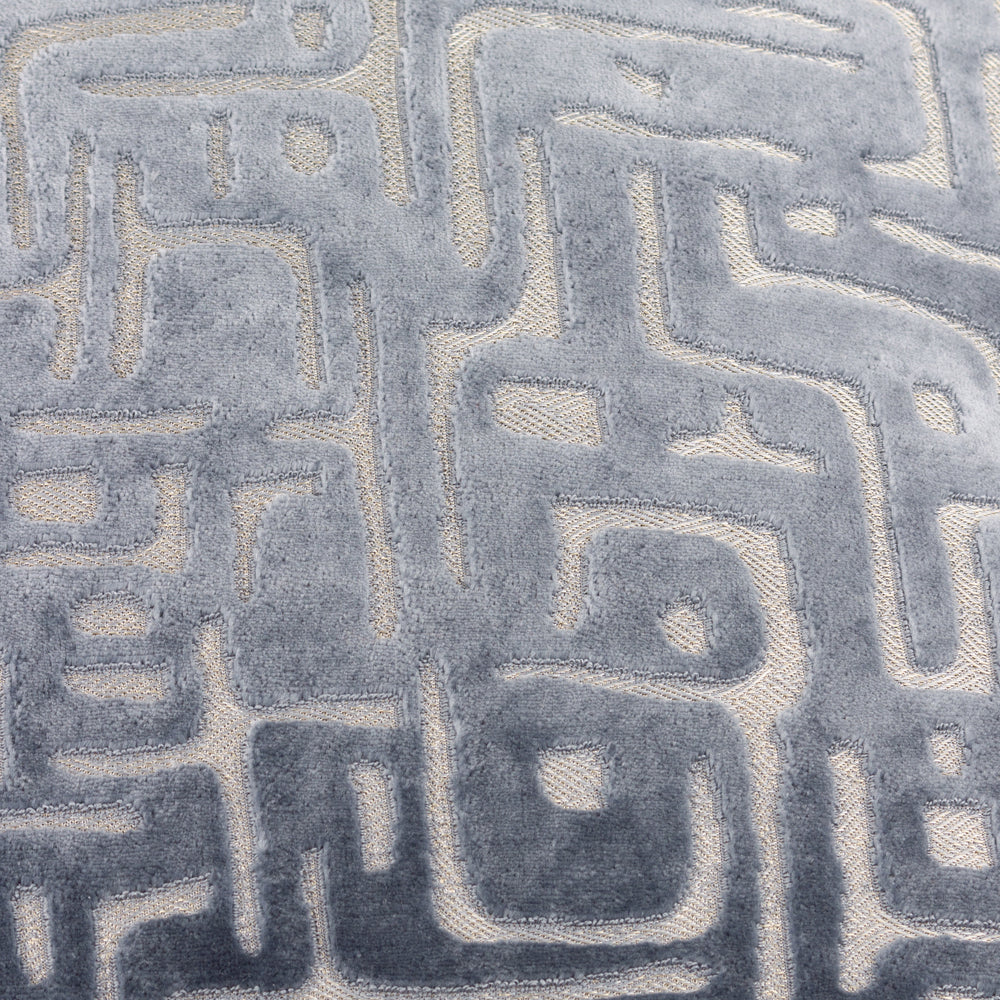 Soren Cut Velvet Cushion Slate Blue