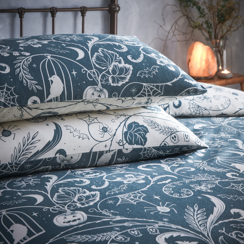 Spellbound 100% Brushed Cotton Duvet Cover Set Storm Grey
