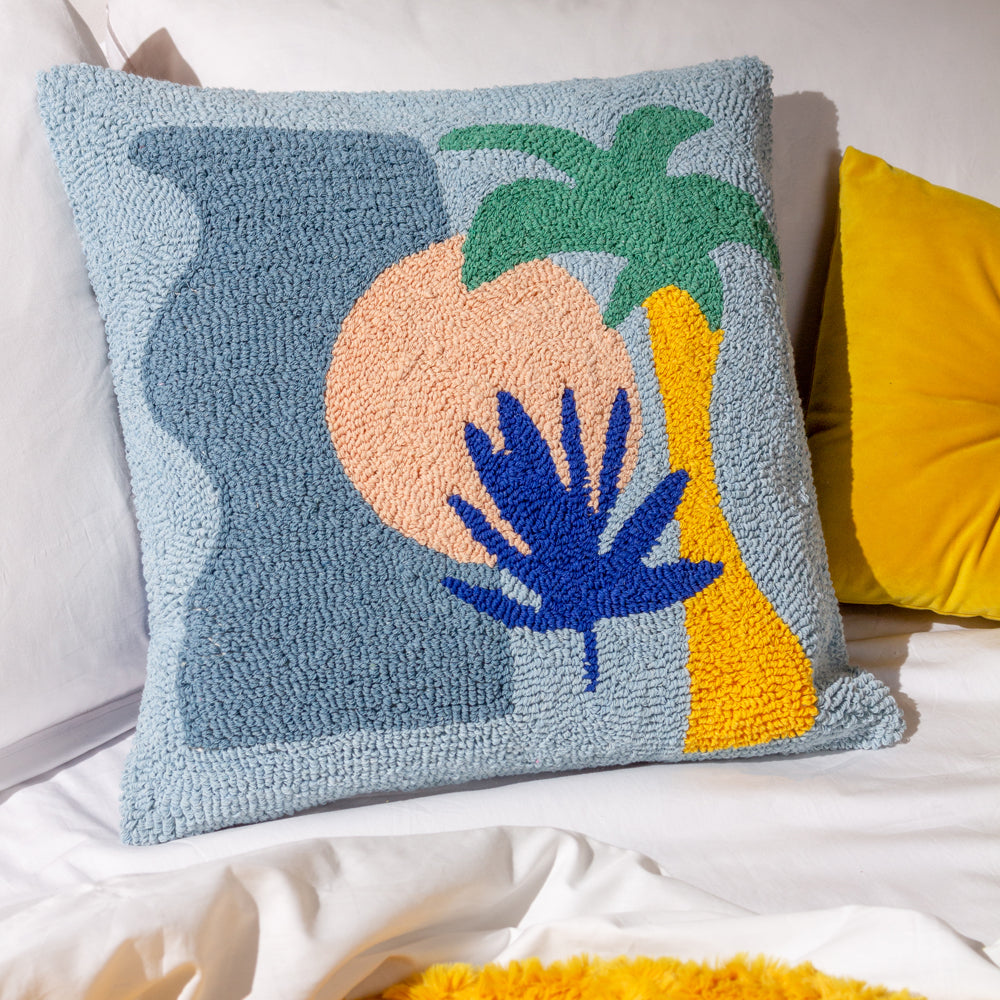 Spritz Blue Knitted Cushion Cover | Lush Lilac Cushions | heya