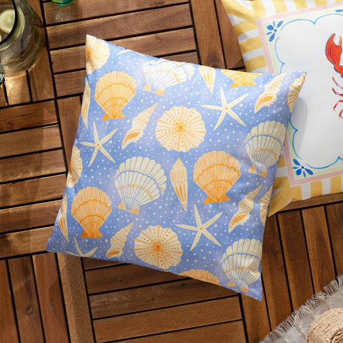  Blue Cushions - Sea Shells Outdoor Printed Cushion Cover Blue furn.