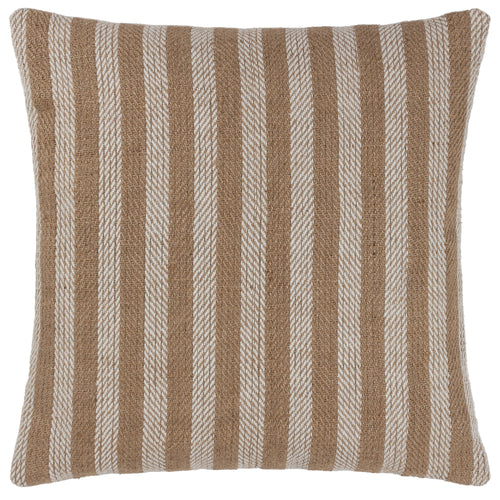 Striped Beige Cushions - Strata Stripe Cushion Cover Natural Yard