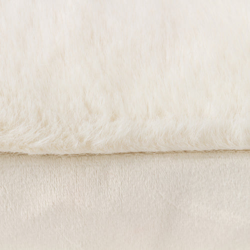 Plain Cream Cushions - Stanza Faux Fur Cushion Cover Ecru Paoletti