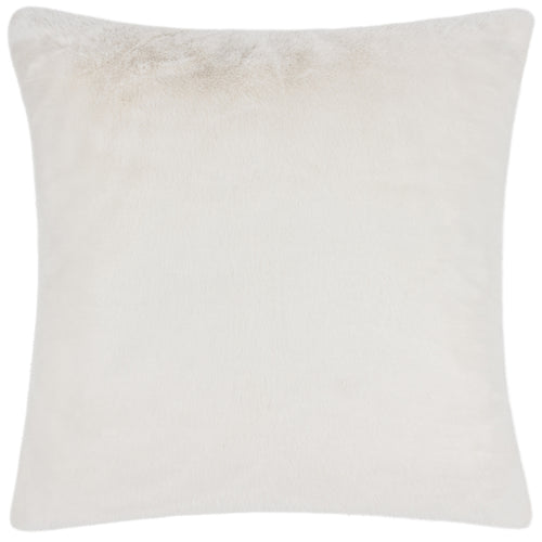 Plain White Cushions - Stanza Faux Fur Cushion Cover White Paoletti