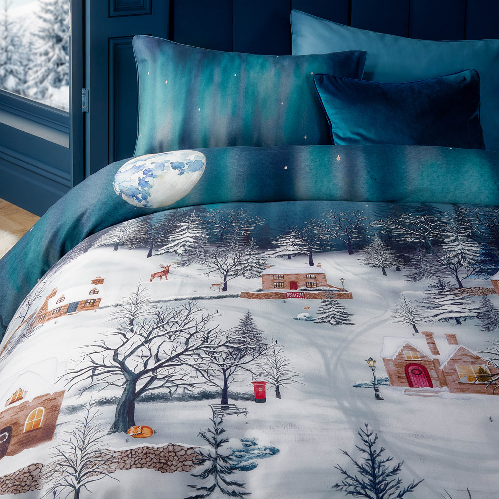 Starlight 100% Cotton Duvet Cover Set Midnight Blue