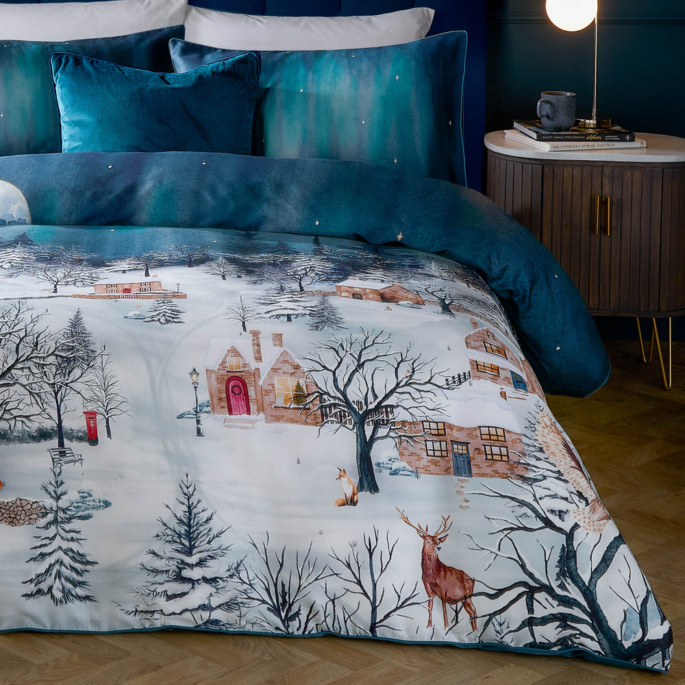 Starlight 100% Cotton Duvet Cover Set Midnight Blue