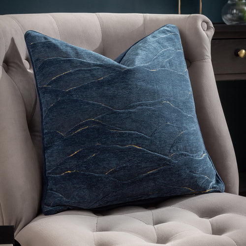 Abstract Blue Cushions - Stratus  Cushion Cover Navy Paoletti