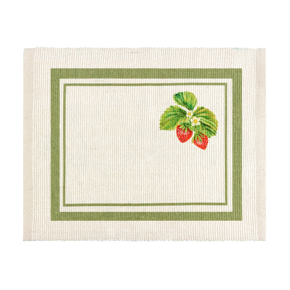 Strawberry Set of 4 Indoor/Outdoor Placemats Green