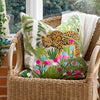 Wylder Sulta Embroidered Tiger Cushion Cover in Fern
