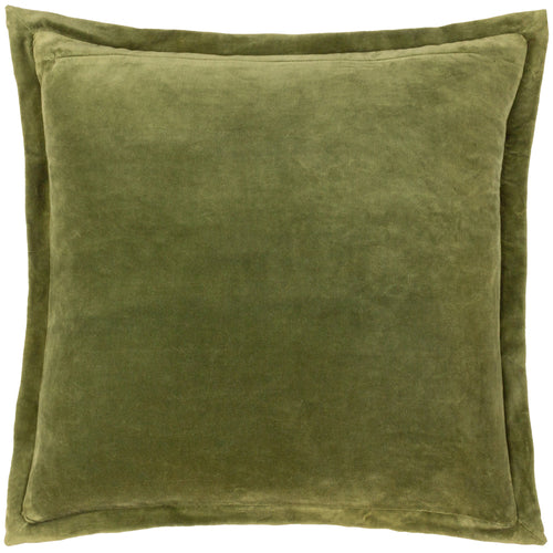 Animal Green Cushions - Sundara Printed Velvet Cushion Cover Ecru/Green Wylder