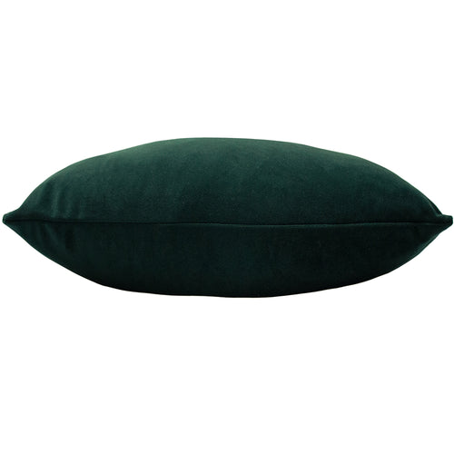 Plain Green Cushions - Sunningdale Velvet Rectangular Cushion Cover Bottle Paoletti