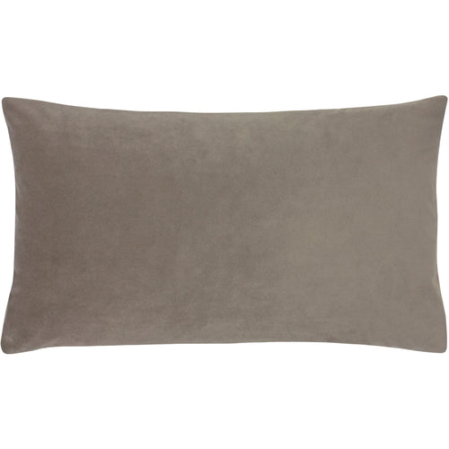 Plain Brown Cushions - Sunningdale Velvet Rectangular Cushion Cover Mink Paoletti