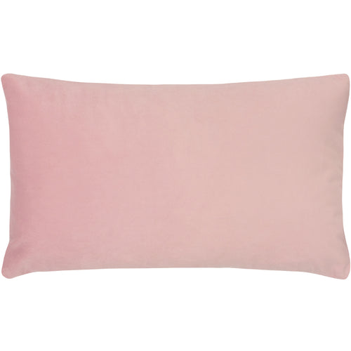 Plain Pink Cushions - Sunningdale Velvet Rectangular Cushion Cover Powder Paoletti
