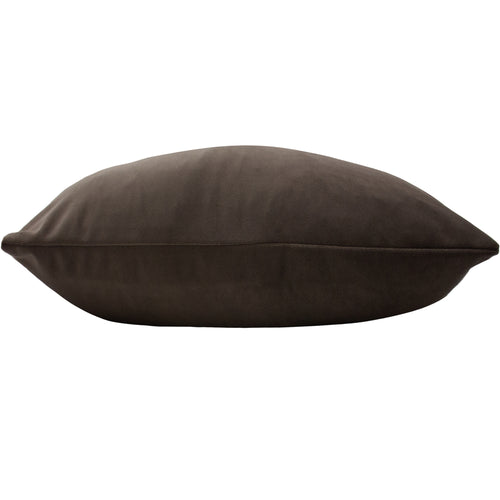 Plain Brown Cushions - Sunningdale Velvet Rectangular Cushion Cover Truffle Paoletti