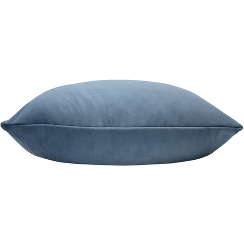 Plain Blue Cushions - Sunningdale Velvet Rectangular Cushion Cover Wedgewood Paoletti