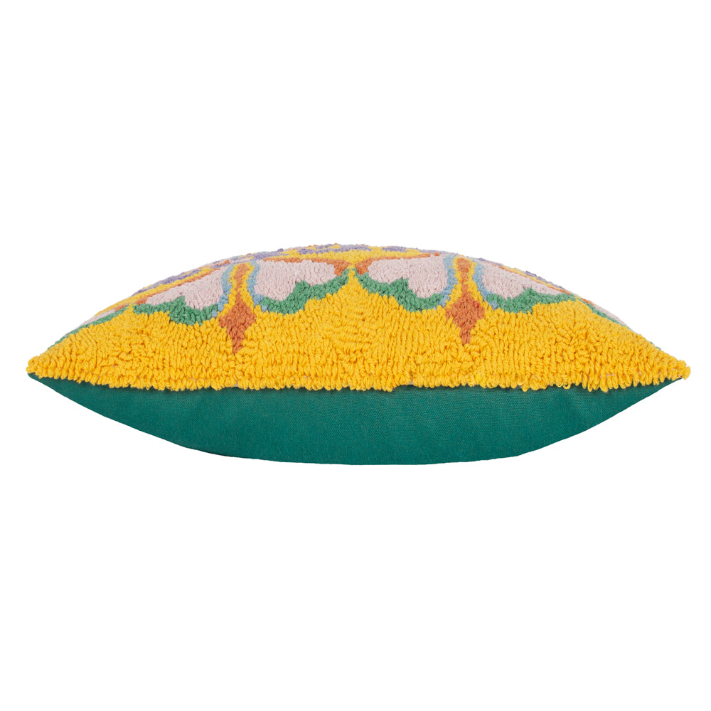 Sweet Knitted Cushion Yellow/Pink