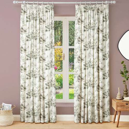 Floral Grey M2M - Sycamore Grey Made to Measure Curtains Evans Lichfield