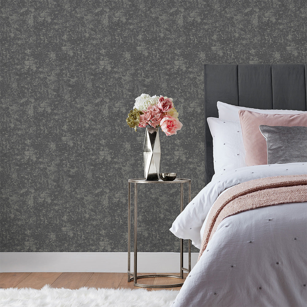Symphony Vinyl Wallpaper Charcoal