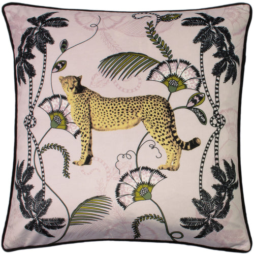 Paoletti Tropica Cheetah Cushion Cover in Blush