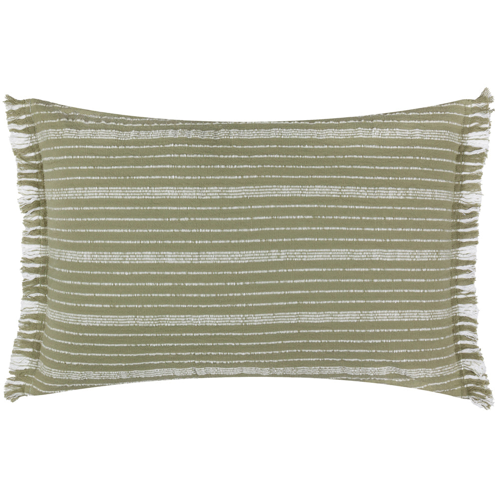 Tide Textured Stripe Outdoor Cushion Moss