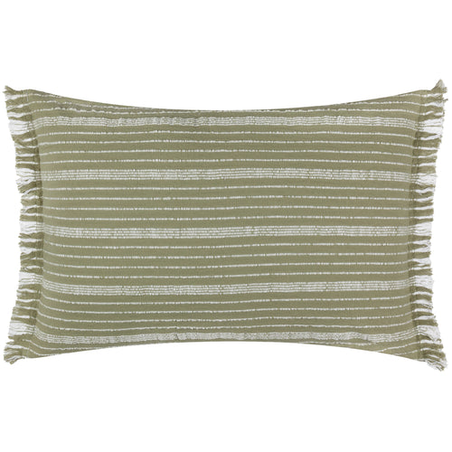 Striped Green Cushions - Tide Textured Stripe Cushion Cover Moss Yard