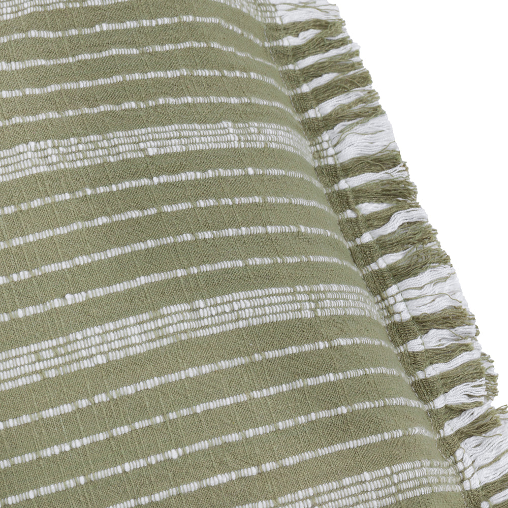 Tide Textured Stripe Outdoor Cushion Moss