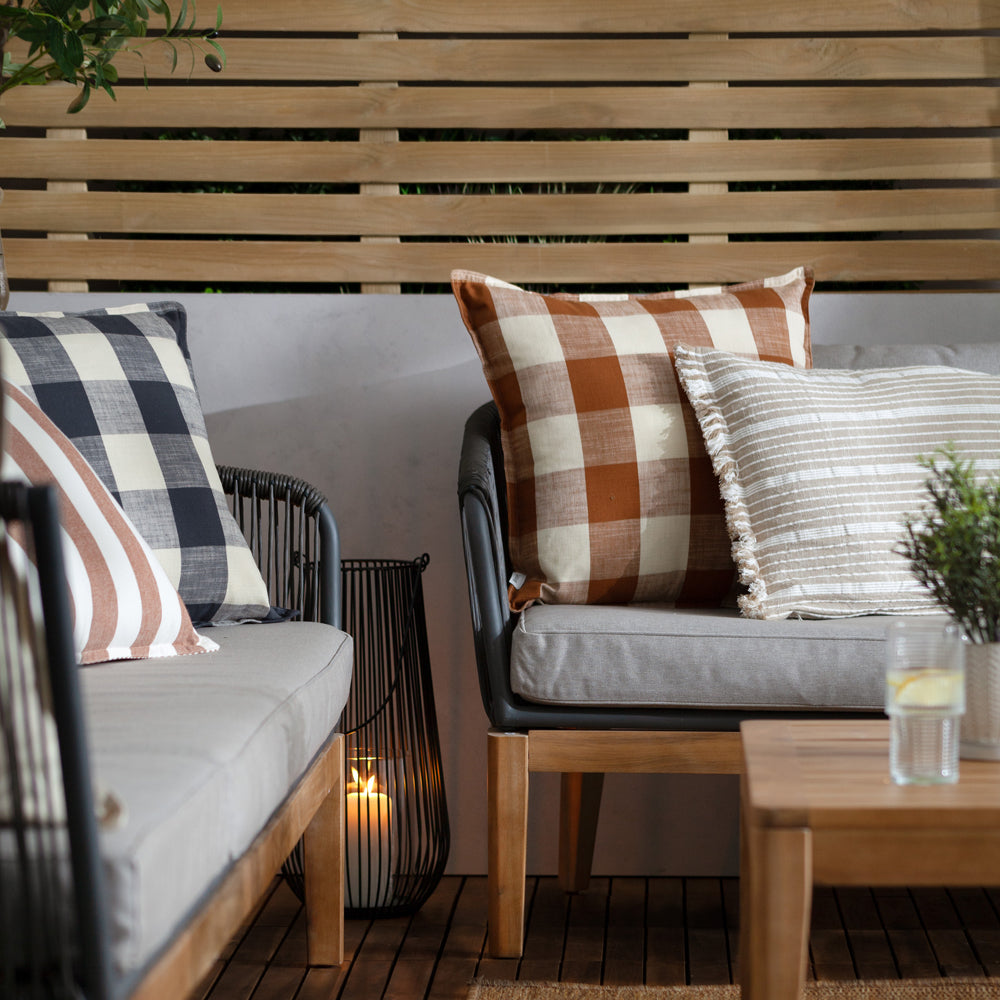 Tide Textured Stripe Outdoor Cushion Natural