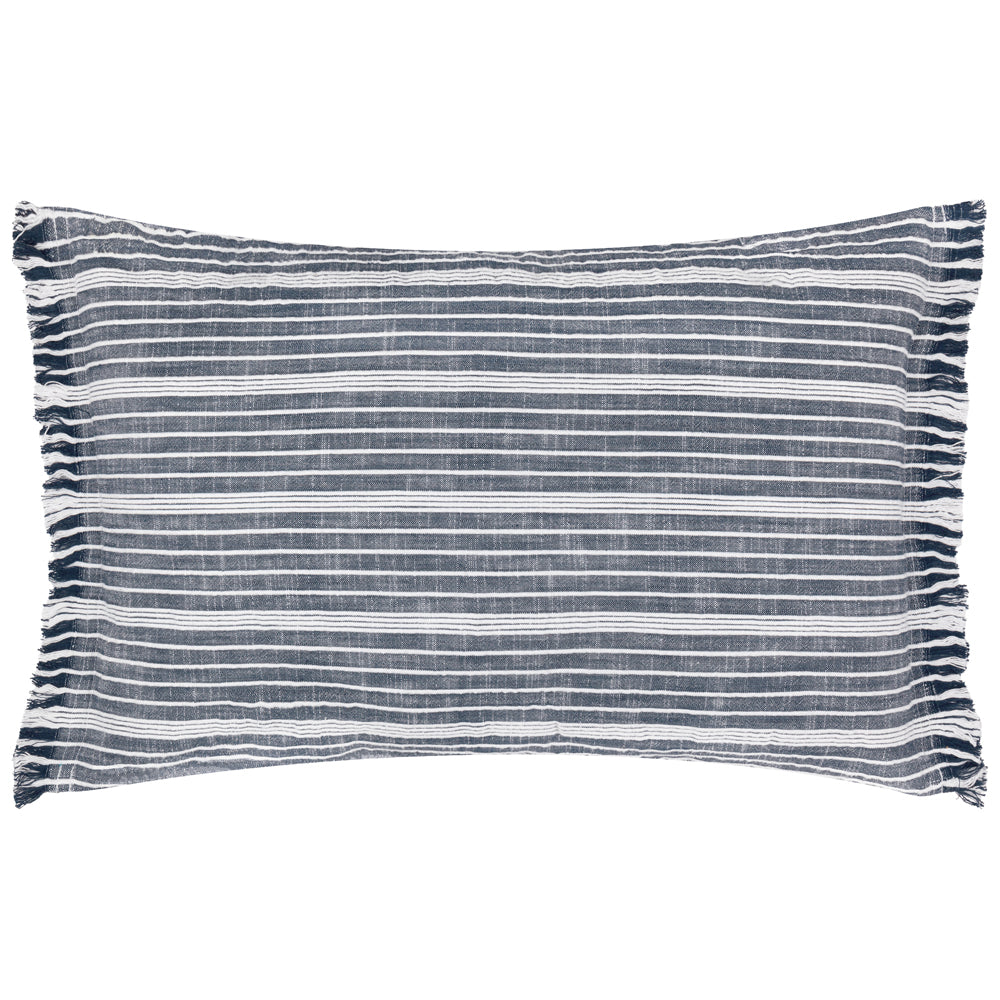 Tide Textured Stripe Outdoor Cushion Navy