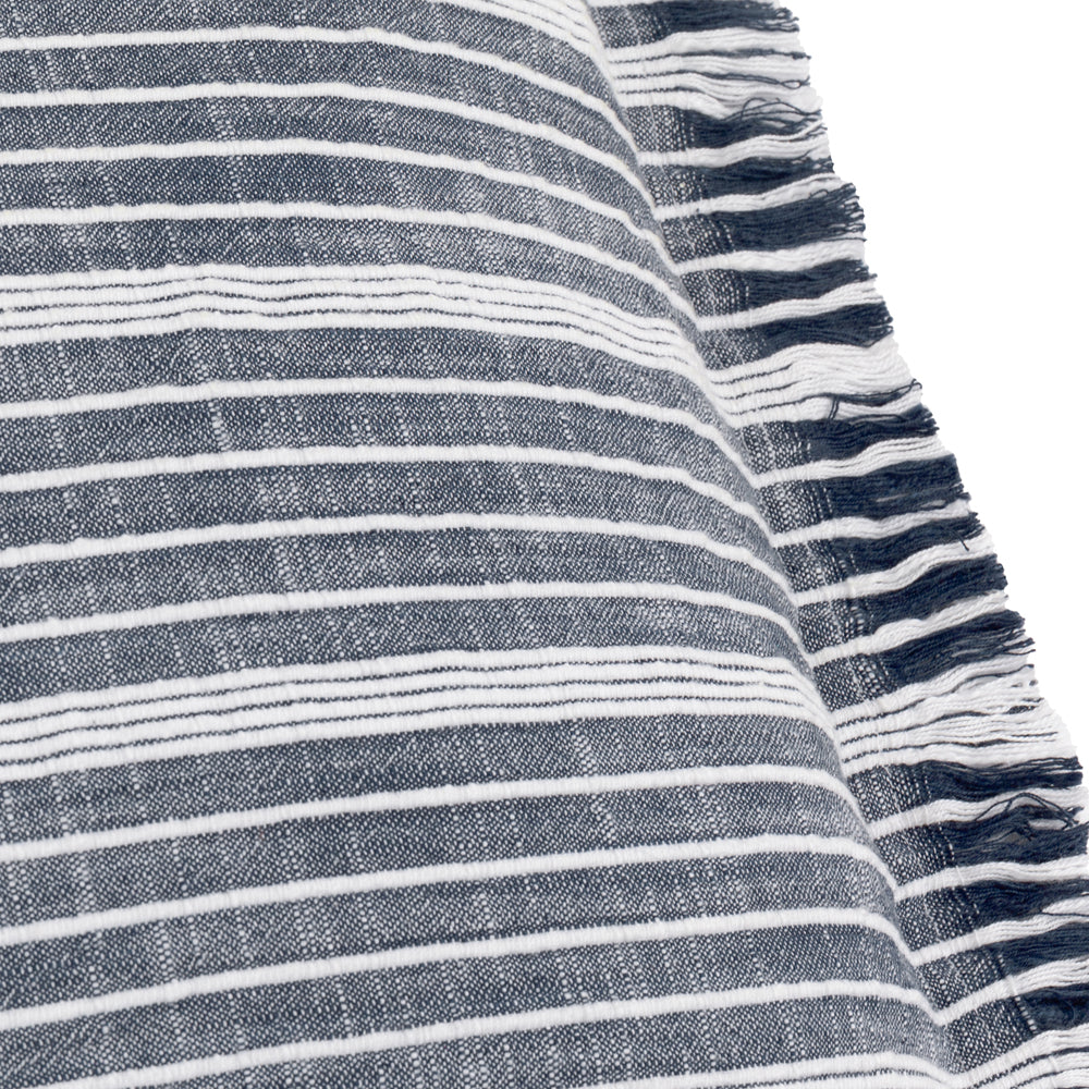 Tide Textured Stripe Outdoor Cushion Navy
