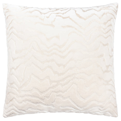 Abstract White Cushions - Tierra Cut Velvet Feather Filled Cushion White Paoletti