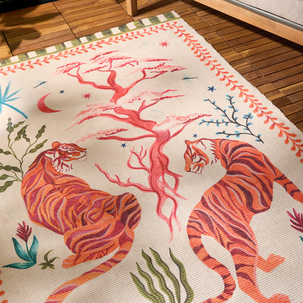 Tiger Dream Indoor/Outdoor Rug Multicolour